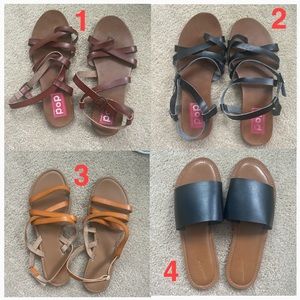 Various sandals & slides